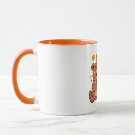Retro Bear Nap and Snack Color Inside Mug