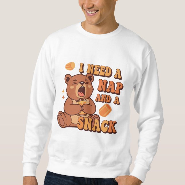 Retro Bear Needs Rest Men’s Sweatshirt (Devant)