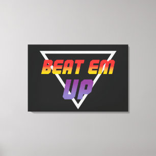 Retro Beat Em Up Gaming Leinwanddruck