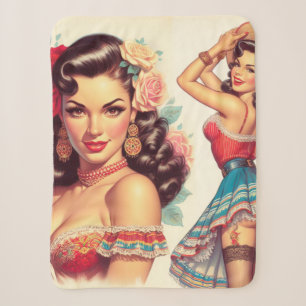 Retro Beauty Mexican Woman Sherpadecke