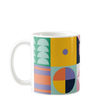 Retro-Becher Pop-Geometrie – Farbige Mitte des Jah