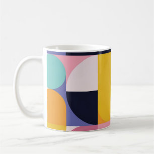 Retro-Becher Pop-Geometrie – Farbige Mitte des Jah Kaffeetasse