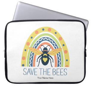 Retro Beekeeper Apiary Bio Honey Bee Rainbow Laptopschutzhülle