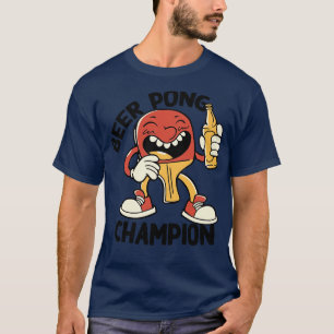 Retro Beer Pong Champion Vintag Ping Pong Paddle T-Shirt