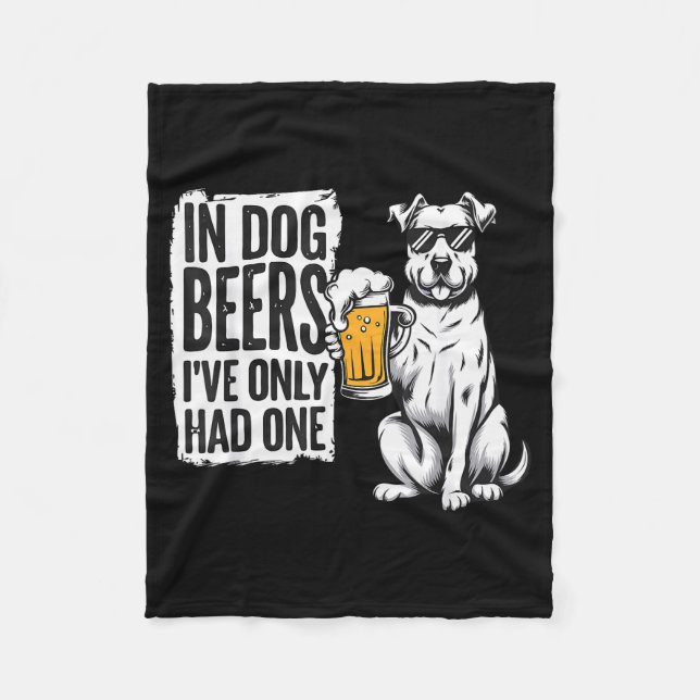 Retro Beer Pun Bar Pub Crawl Party Men - Funny Bee Fleecedecke (Vorderseite)