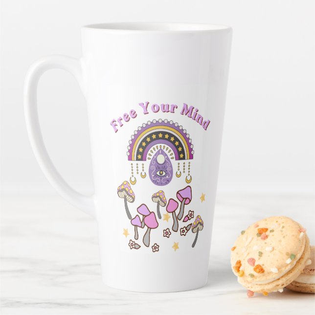 Retro Befreie deinen Geist Milchtasse (Beispiel)