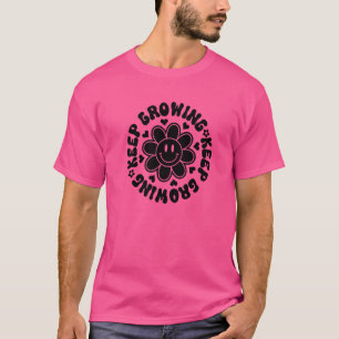 Retro Behielt wachsende Lächelwand Inspiration Pos T-Shirt