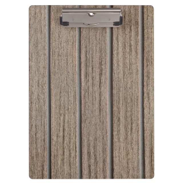 Retro Beige Bamboo Texture Pattern Clipboard Klemmbrett (Vorderseite)