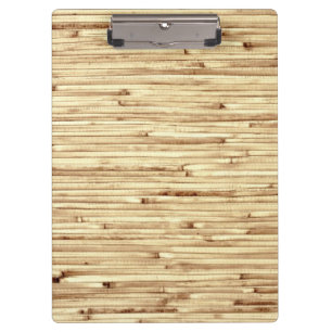 Retro beige Bambusbeschaffenheits-Muster Klemmbrett