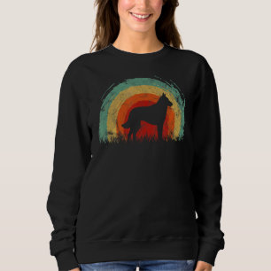 Retro Belgisch Malinois Vintag Rainbow Dog Men Wom Sweatshirt