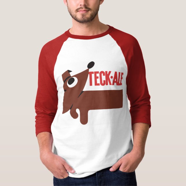 Retro belgisches Bierlogo-Hundeale T-Shirt (Vorderseite)