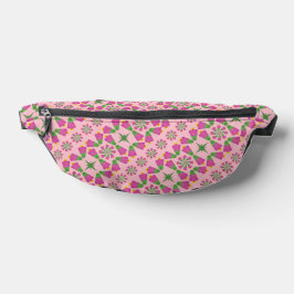 Retro Bell Blume Mandalas Pink Fanny Pack Bauchtasche
