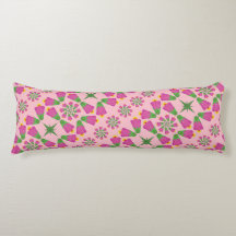 Retro-Bell-Blume-Mandalas Rosa Kissen