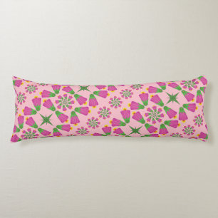 Retro-Bell-Blume-Mandalas Rosa Kissen