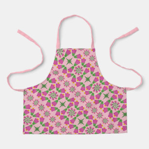 Retro Bell Blume Mandalas Rosa Kleine Schürze