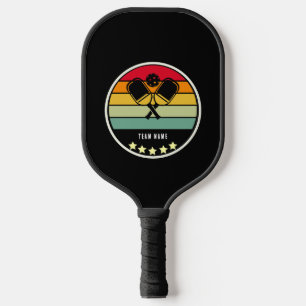Retro-benutzerdefiniertes Schwarz Pickleball Schläger