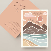 Retro Berge Aquarell Outdoor Babyparty