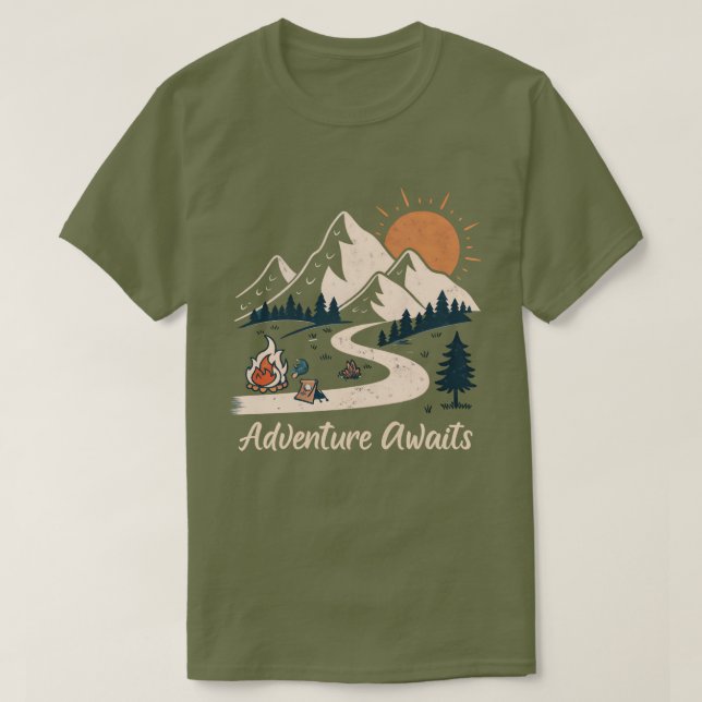 Retro Berggipfel Vintages Advent T-Shirt (Design vorne)