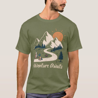 Retro Berggipfel Vintages Advent T-Shirt