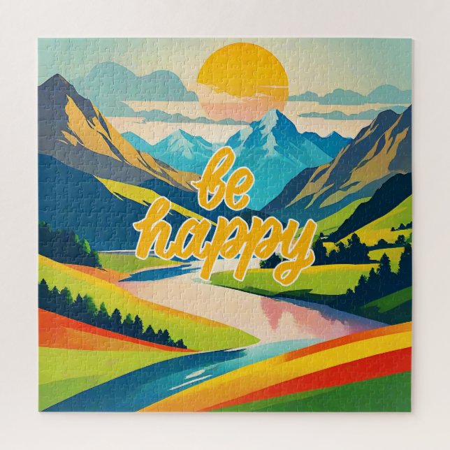 Retro-Berglandschaft (Vertikal)