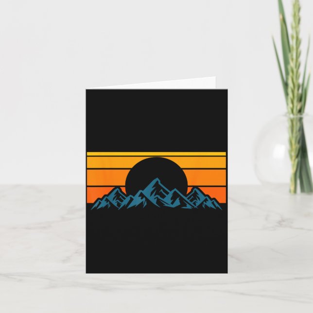 Retro-Bergsilhouette Karte (Vorderseite)
