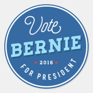 Retro Bernie Runder Aufkleber