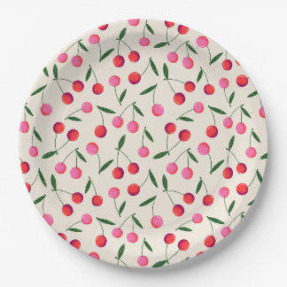 Retro Berry Cherry Birthday Party Pappteller