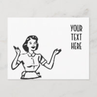 Retro beschäftigt Hausfrau