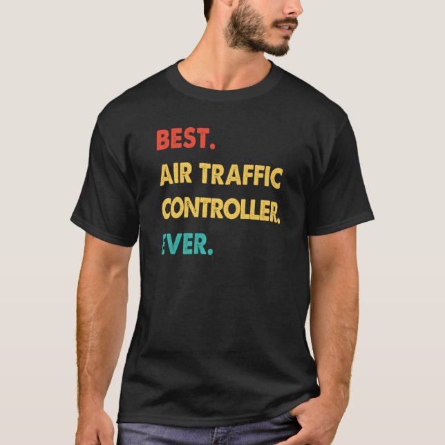 Retro Best Air Traffic Controller je T-Shirt (Vorderseite)