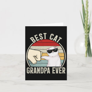 Retro Best Cat Opa Ever Funny Fist Bump Ground Karte