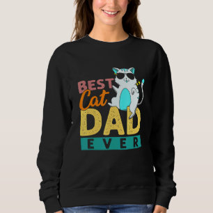 Retro Best Cat Vater je Kitty Daddy Man Pet Owner Sweatshirt
