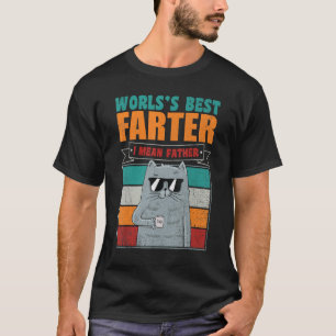 Retro Best Cat Vater Welten Beste Farter I Gemein  T-Shirt