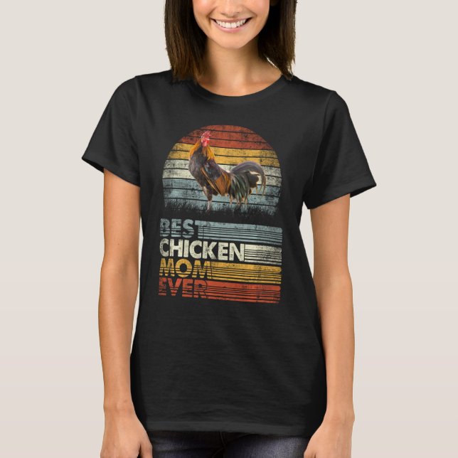 Retro Best Chicken Mama jemals Tiere T-Shirt (Vorderseite)