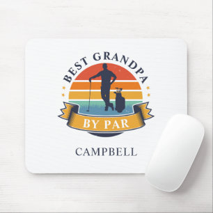 Retro Best Grandpa By von Personalized Golfer Dad Mousepad