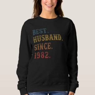 Retro Best Husband Seit 1982 40. Wedding Aniver Sweatshirt