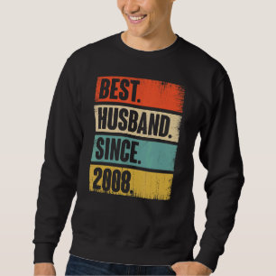 Retro Best Husband Seit 2008 14. Wedding Anivers Sweatshirt