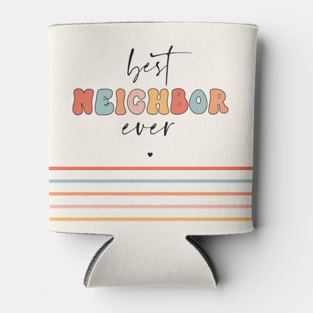 Retro Best Neighbour je Niedlich Dosenkühler (Vorderseite)