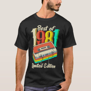 Retro Best of 1981 Cassette Tape 40 th Birthday De T-Shirt