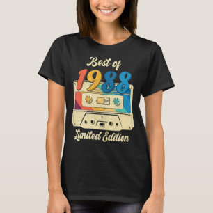 Retro Best of 1988 Cassette Tape 34 Jahre alt 34. T-Shirt