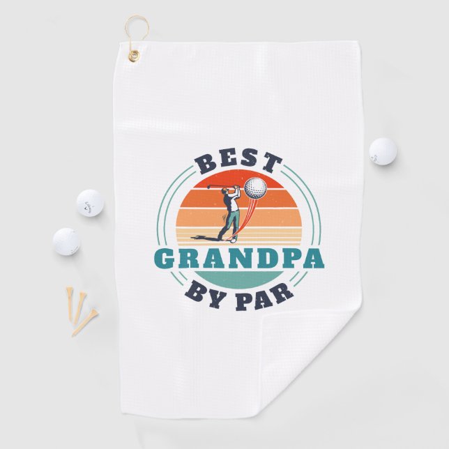 Retro Best Opa Par Custom Vaters Day Golfhandtuch (Insitu)