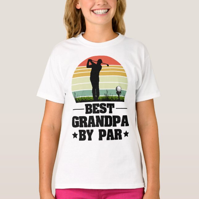 Retro Best Opa Par Golf | Großeltern T-Shirt (Vorderseite)