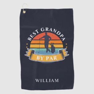 Retro Best Opa Par Personalisiert Golfer Golfhandtuch