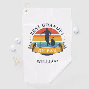 Retro Best Opa Par Personalisiert Golfer Golfhandtuch