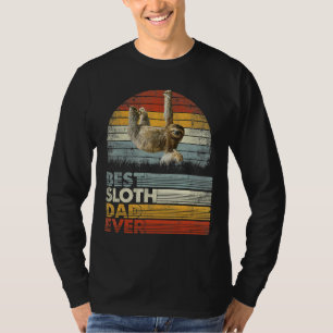 Retro Best Sloth Vater Ever Animals 13957 T-Shirt