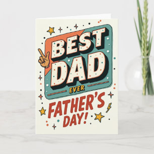 Retro-Beste-Papa-aller-Zeiten-Karte Karte
