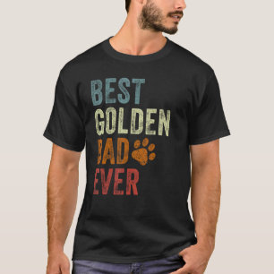 Retro Bester Golden Dad Ever Golden Retriever Papa T-Shirt