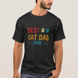 Retro Bester Katzenvater Aller Zeiten Katze Vinta T-Shirt