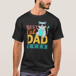 Retro Bester Katzenvater Aller Zeiten Kitty Daddy T-Shirt