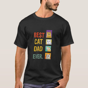 Retro Bester Katzenvater Aller Zeiten Miau Katze T-Shirt