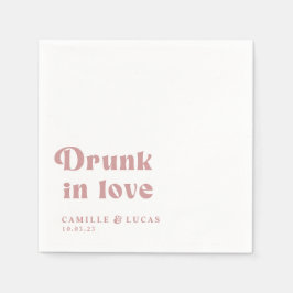 Retro Betrunken in Liebe Personalisiert Napkins Serviette
